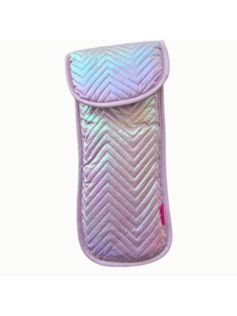 AMICA Heat Resistant Hair Tool Travel Pouch Iridescent Lavender Chevron Case